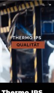 How thermo-ips.de looks like on a mobile device such as an iPhone.