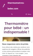 How thermometres-bebe.com looks like on a mobile device such as an iPhone.