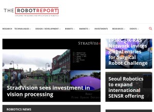 How therobotreport.com looks like on a tablet such as an iPad.