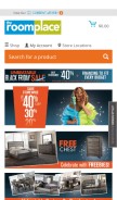 How theroomplace.com looks like on a mobile device such as an iPhone.