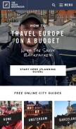 How thesavvybackpacker.com looks like on a mobile device such as an iPhone.