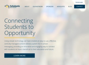 How thescholasticnetwork.com looks like on a tablet such as an iPad.