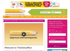 How theschoolrun.com looks like on a tablet such as an iPad.