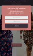How thesheshedapparel.com looks like on a mobile device such as an iPhone.