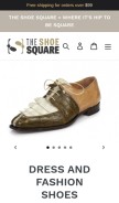 How theshoesquare.com looks like on a mobile device such as an iPhone.