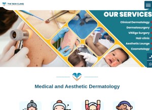 How theskincliniqadyar.com looks like on a tablet such as an iPad.