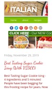 How theslowroasteditalian.com looks like on a mobile device such as an iPhone.