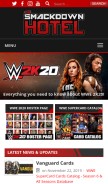 How thesmackdownhotel.com looks like on a mobile device such as an iPhone.