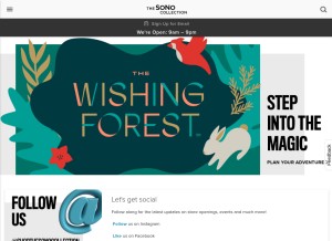 How thesonocollection.com looks like on a tablet such as an iPad.