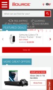 How thesource.ca looks like on a mobile device such as an iPhone.