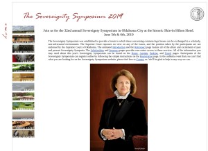 How thesovereigntysymposium.com looks like on a tablet such as an iPad.
