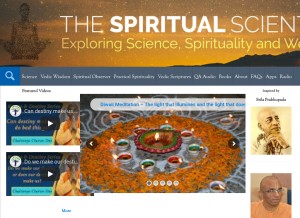 How thespiritualscientist.com looks like on a tablet such as an iPad.