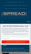 How thespread.com looks like on a mobile device such as an iPhone.