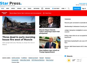 How thestarpress.com looks like on a tablet such as an iPad.