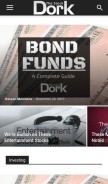 How thestockdork.com looks like on a mobile device such as an iPhone.