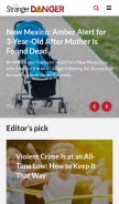 How thestrangerdanger.com looks like on a mobile device such as an iPhone.