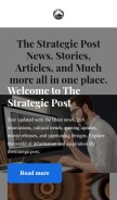 How thestrategicpost.com looks like on a mobile device such as an iPhone.