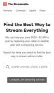 How thestreamable.com looks like on a mobile device such as an iPhone.