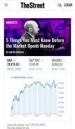 How thestreet.com looks like on a mobile device such as an iPhone.