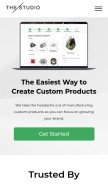How thestudio.com looks like on a mobile device such as an iPhone.