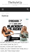 How thestyleup.com looks like on a mobile device such as an iPhone.