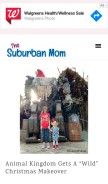 How thesuburbanmom.com looks like on a mobile device such as an iPhone.