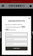 How thesupernuts.com looks like on a mobile device such as an iPhone.
