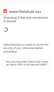 How thetaluat.xyz looks like on a mobile device such as an iPhone.