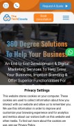 How thetechclouds.com looks like on a mobile device such as an iPhone.