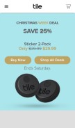 How thetileapp.com looks like on a mobile device such as an iPhone.