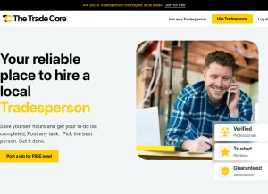 How thetradecore.com looks like on a tablet such as an iPad.