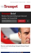 How thetrumpet.com looks like on a mobile device such as an iPhone.