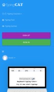 How thetypingcat.com looks like on a mobile device such as an iPhone.