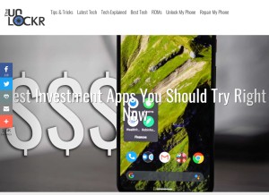 How theunlockr.com looks like on a tablet such as an iPad.