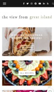How theviewfromgreatisland.com looks like on a mobile device such as an iPhone.