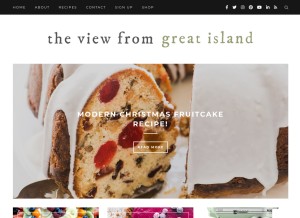 How theviewfromgreatisland.com looks like on a tablet such as an iPad.