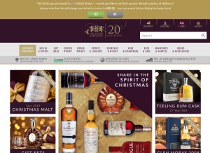 How thewhiskyexchange.com looks like on a tablet such as an iPad.