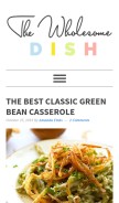 How thewholesomedish.com looks like on a mobile device such as an iPhone.