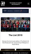 How theworlds50best.com looks like on a mobile device such as an iPhone.