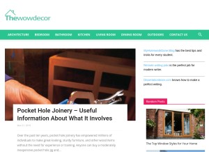 How thewowdecor.com looks like on a tablet such as an iPad.