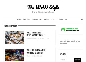 How thewowstyle.com looks like on a tablet such as an iPad.