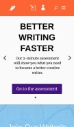 How thewritepractice.com looks like on a mobile device such as an iPhone.