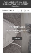 How thexdetails.com looks like on a mobile device such as an iPhone.