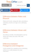 How theydiffer.com looks like on a mobile device such as an iPhone.