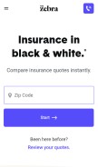 How thezebra.com looks like on a mobile device such as an iPhone.