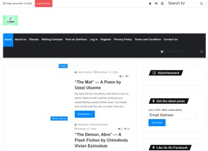 How thezenpens.com looks like on a tablet such as an iPad.