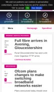 How thinkbroadband.com looks like on a mobile device such as an iPhone.