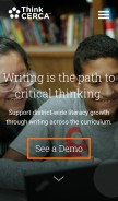 How thinkcerca.com looks like on a mobile device such as an iPhone.