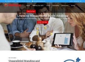 How thinkingcap.com looks like on a tablet such as an iPad.