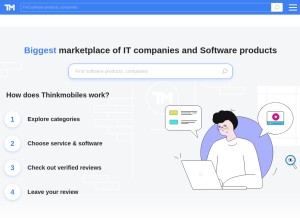 How thinkmobiles.com looks like on a tablet such as an iPad.